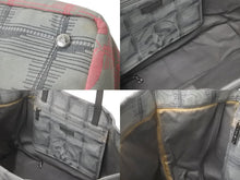 Load image into Gallery viewer, CHANEL シャネル ニュートラベルライン トートバッグ 12番台 グレー ピンク ナイロンジャガード 良品 中古 59543