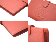 Load image into Gallery viewer, CHANEL シャネル 二つ折り財布 8番台 キャビアスキン ピンク系 ココマーク ウォレット ゴールド金具 小物 ロゴ 良品 中古 59545