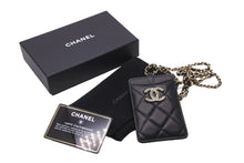 Load image into Gallery viewer, 新品同様 CHANEL シャネル マトラッセ チェーン パスケース 30番台 ラムスキン ブラック ココマーク ゴールド金具 中古 59547
