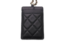 Load image into Gallery viewer, 新品同様 CHANEL シャネル マトラッセ チェーン パスケース 30番台 ラムスキン ブラック ココマーク ゴールド金具 中古 59547