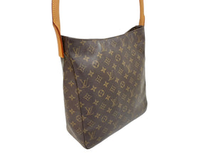 LOUIS VUITTON ルイヴィトン ショルダーバッグ ワンショルダー ルーピングGM M51145 モノグラム ブラウン 美品 中古 59555