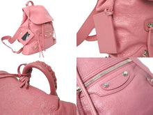 Load image into Gallery viewer, BALENCIAGA バレンシアガ トラベラー レザー バックパック リュックサック ピンク レザー 399344 美品 中古 59561