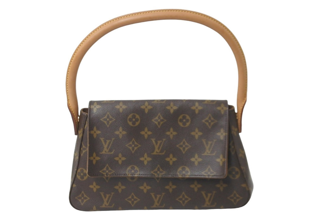LOUIS VUITTON ルイヴィトン ショルダーバッグ ワンショルダー ミニルーピング M51147 ブラウン レディース 美品 中古 59565