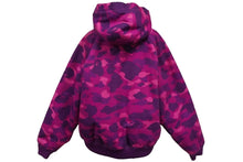 画像をギャラリービューアに読み込む, A BATHING APE アベイシングエイプ CARHARTT カーハート アクティブジャケット 1ST CAMO パープル サイズM 美品 中古 59567 