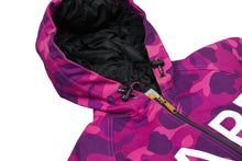 画像をギャラリービューアに読み込む, A BATHING APE アベイシングエイプ CARHARTT カーハート アクティブジャケット 1ST CAMO パープル サイズM 美品 中古 59567 