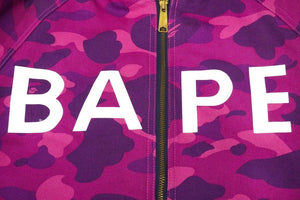 A BATHING APE アベイシングエイプ CARHARTT カーハート アクティブジャケット 1ST CAMO パープル サイズM 美品 中古 59567 