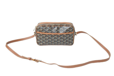 GOYARD ゴヤール ショルダーバッグ カップヴェールPM PVCコーティングキャンバス ブラウン ブラック 美品 中古 59569