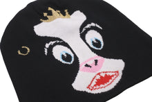 画像をギャラリービューアに読み込む, A BATHING APE アベイシングエイプ ホルビースタイン ニットキャップ ニーブラック コットンアクリル 美品 中古 59570 