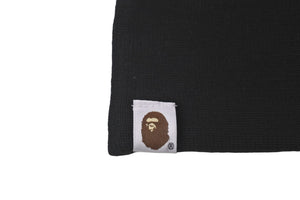 A BATHING APE アベイシングエイプ ホルビースタイン ニットキャップ ニーブラック コットンアクリル 美品 中古 59570 