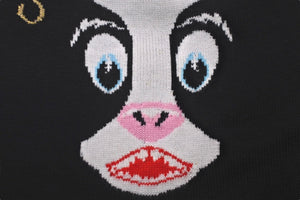 A BATHING APE アベイシングエイプ ホルビースタイン ニットキャップ ニーブラック コットンアクリル 美品 中古 59570 
