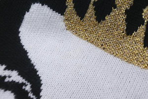 A BATHING APE アベイシングエイプ ホルビースタイン ニットキャップ ニーブラック コットンアクリル 美品 中古 59570 