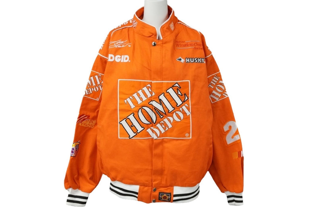 Jeff Hamilton ジェフ ハミルトン レーシングジャケット HOME DEPOT ホームデポット オレンジ コットン 美品 中古 59579