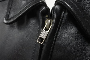 極美品 Supreme シュプリーム スタッズ アーチロゴ ラム レザージャケット サイズXL 18SS ブラック 中古 59584 