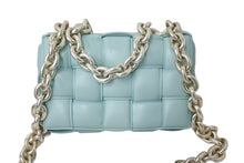 Load image into Gallery viewer, BOTTEGAVENETA ボッテガヴェネタ 2WAYチェーンショルダーバッグ マキシイントレチャート 631421 VBWZ0 1229 ブルー 美品 中古 59598