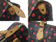 Load image into Gallery viewer, LOUIS VUITTON ルイヴィトン モノグラム チェリー スピーディ 25 ハンドバッグ M95009 ブラウン 村上隆 美品 中古 59599