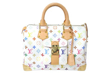 Load image into Gallery viewer, 極美品 LOUIS VUITTON ルイヴィトン 村上隆 ハンドバッグ スピーディ30 M92643 ホワイト マルチ 中古 59609