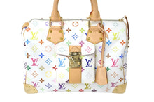 Load image into Gallery viewer, 極美品 LOUIS VUITTON ルイヴィトン 村上隆 ハンドバッグ スピーディ30 M92643 ホワイト マルチ 中古 59609