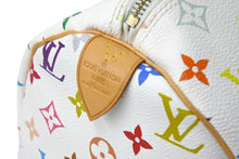 Load image into Gallery viewer, 極美品 LOUIS VUITTON ルイヴィトン 村上隆 ハンドバッグ スピーディ30 M92643 ホワイト マルチ 中古 59609