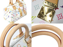 Load image into Gallery viewer, 極美品 LOUIS VUITTON ルイヴィトン 村上隆 ハンドバッグ スピーディ30 M92643 ホワイト マルチ 中古 59609