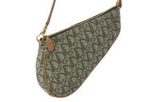 Load image into Gallery viewer, Christian Dior クリスチャンディオール トロッター サドルポーチ ワンショルダーバッグ グリーン ブラウン ロゴ 良品 中古 59610