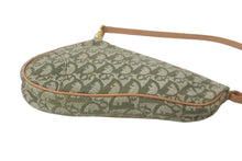 Load image into Gallery viewer, Christian Dior クリスチャンディオール トロッター サドルポーチ ワンショルダーバッグ グリーン ブラウン ロゴ 良品 中古 59610