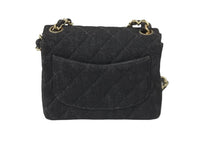 Load image into Gallery viewer, 極美品 CHANEL シャネル ミニマトラッセ チェーン ショルダー バッグ デニム ブラック A01115 ゴールド 金具 中古 59611