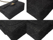 Load image into Gallery viewer, 極美品 CHANEL シャネル ミニマトラッセ チェーン ショルダー バッグ デニム ブラック A01115 ゴールド 金具 中古 59611