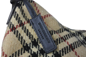 BURBERRY バーバリー ショルダーバッグ ワンショルダー ノバチェック ヴィンテージ ツイード レザー 美品 中古 59614 