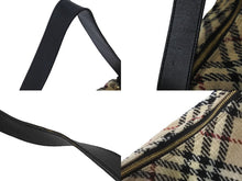 画像をギャラリービューアに読み込む, BURBERRY バーバリー ショルダーバッグ ワンショルダー ノバチェック ヴィンテージ ツイード レザー 美品 中古 59614 