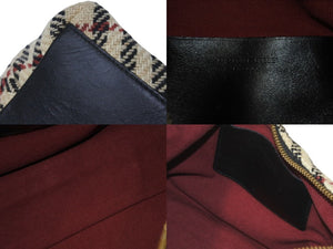 BURBERRY バーバリー ショルダーバッグ ワンショルダー ノバチェック ヴィンテージ ツイード レザー 美品 中古 59614 