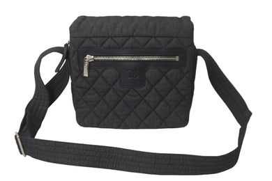 極美品 CHANEL シャネル ショルダーバッグ コココクーン ココマーク 14番台 ブラック デニム シルバー金具 中古 59619
