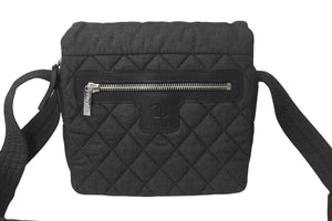 極美品 CHANEL シャネル ショルダーバッグ コココクーン ココマーク 14番台 ブラック デニム シルバー金具 中古 59619