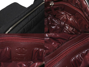 極美品 CHANEL シャネル ショルダーバッグ コココクーン ココマーク 14番台 ブラック デニム シルバー金具 中古 59619