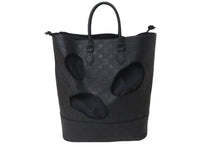 Load image into Gallery viewer, 新品同様 LOUIS VUITTON ルイヴィトン コムデギャルソン 川久保玲 トートバッグ M58661 ウィズホールズMM モノグラムアンプラント ブラック 中古 59620
