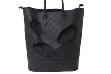 Load image into Gallery viewer, 新品同様 LOUIS VUITTON ルイヴィトン コムデギャルソン 川久保玲 トートバッグ M58661 ウィズホールズMM モノグラムアンプラント ブラック 中古 59620