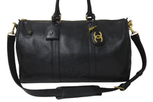 Load image into Gallery viewer, CHANEL シャネル ボストンバッグ 旅行バッグ キャビアスキン 2番台 ゴールド金具 2WAY ココマーク 美品 中古 59622