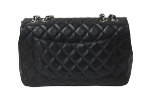 CHANEL シャネル ショルダーバッグ チェーン マトラッセ 30 12番台 ココマーク ブラック ラムスキン シルバー金具 美品 中古 59628