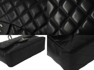 CHANEL シャネル ショルダーバッグ チェーン マトラッセ 30 12番台 ココマーク ブラック ラムスキン シルバー金具 美品 中古 59628