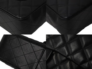 CHANEL シャネル ショルダーバッグ チェーン マトラッセ 30 12番台 ココマーク ブラック ラムスキン シルバー金具 美品 中古 59628