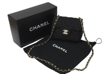 Load image into Gallery viewer, CHANEL シャネル ショルダーバッグ ミニマトラッセ 10番台 ウール シングルフラップ ブラック ゴールド金具 美品 中古 59632