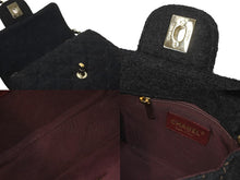 Load image into Gallery viewer, CHANEL シャネル ショルダーバッグ ミニマトラッセ 10番台 ウール シングルフラップ ブラック ゴールド金具 美品 中古 59632