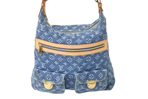 極美品 LOUIS VUITTON ルイヴィトン ショルダーバッグ バギーGM M95212 モノグラムデニム ブルー 中古 59634
