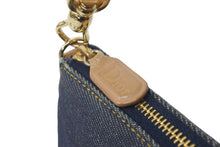 Load image into Gallery viewer, Christian Dior クリスチャンディオール デニム サドル ポーチ ネイビー ブラウン ワンショルダーバッグ 小物入れ 美品 中古 59637