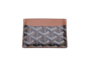 極美品 GOYARD ゴヤール カードケース サンシュルピス ヘリンボーン柄 ブラック ブラウン 中古 59642