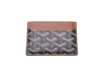 Load image into Gallery viewer, 極美品 GOYARD ゴヤール カードケース サンシュルピス ヘリンボーン柄 ブラック ブラウン 中古 59642