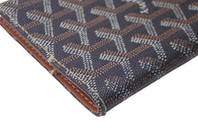 画像をギャラリービューアに読み込む, GOYARD ゴヤール パスポートケース ヘリンボーン柄 ブラック ブラウン PVCコーティング 良品 中古 59643