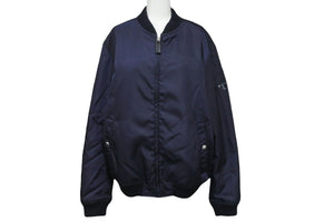 新品同様 PRADA プラダ ボンバージャケット ネイビー ナイロン トライアングルロゴ サイズ50 ACU1 2021 2293 中古 59644