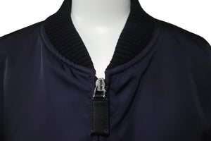 新品同様 PRADA プラダ ボンバージャケット ネイビー ナイロン トライアングルロゴ サイズ50 ACU1 2021 2293 中古 59644