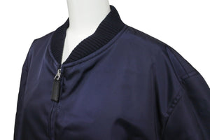 新品同様 PRADA プラダ ボンバージャケット ネイビー ナイロン トライアングルロゴ サイズ50 ACU1 2021 2293 中古 59644