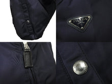 Load image into Gallery viewer, 新品同様 PRADA プラダ ボンバージャケット ネイビー ナイロン トライアングルロゴ サイズ50 ACU1 2021 2293 中古 59644